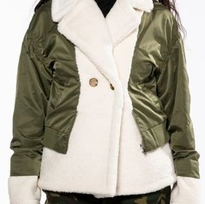 MIX TEDDY AND BOMBER JACKET IN MULTI ,NEW, OFFER ARE ALWAYS WELCOME